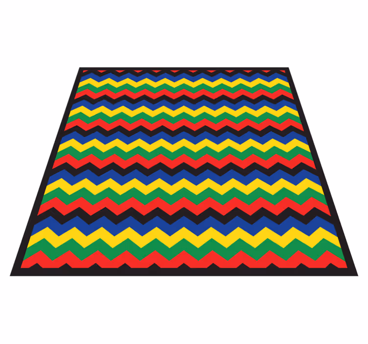 Vinyl Teppich geometrisch lebendiges zickzack-element - TenStickers