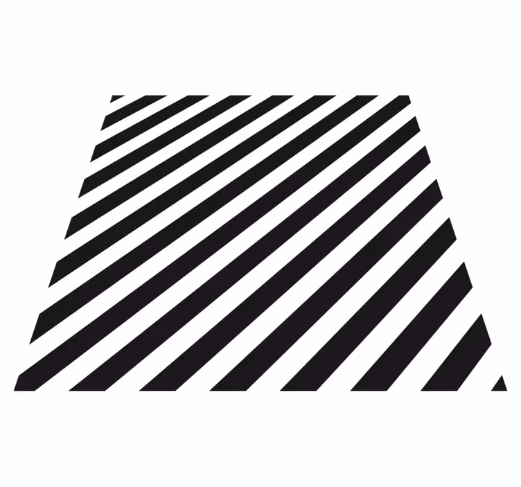 Vinyl teppich gestreift diagonal schwarz und weiß - TenStickers