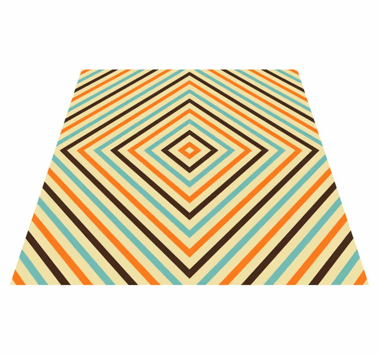 Vinyl Teppich geometrisch rautenmusterlinien - TenStickers