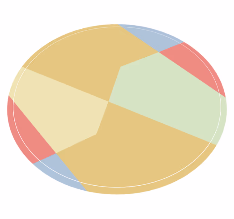Vinyl teppich geometrisch in winkelfarben - TenStickers