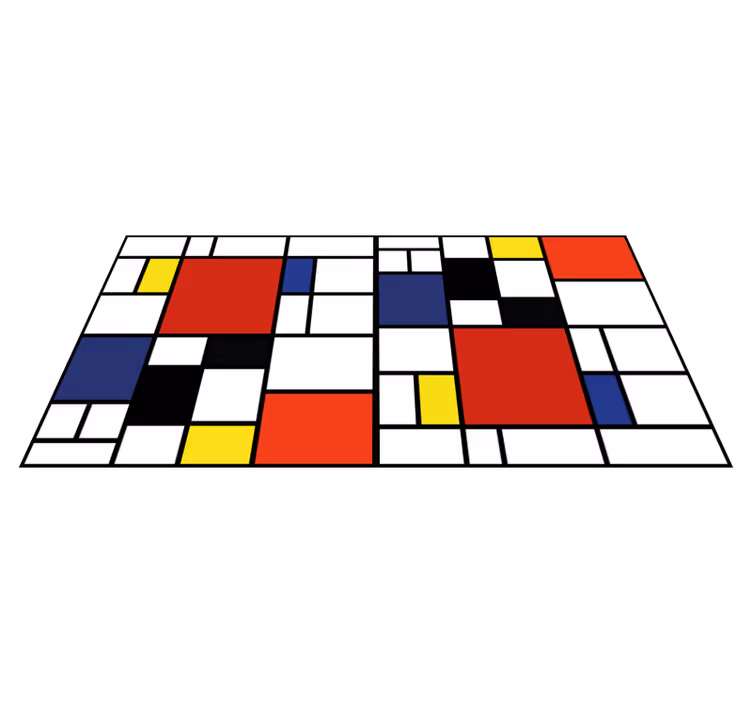 Vinyl Teppich modern farbblockmuster - TenStickers