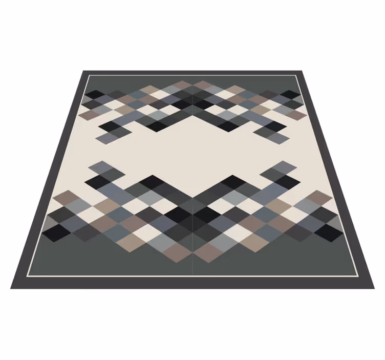 Vinyl Teppich geometrisch modernes quadratisches muster - TenStickers