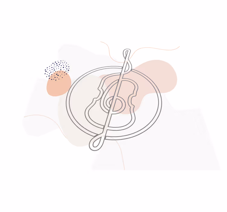 Vinyl Teppich modern umriss einer musiknote - TenStickers