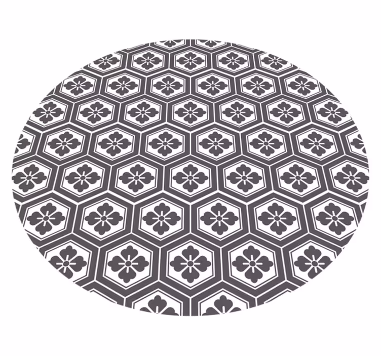 Vinyl teppich fliesenoptik im traditionellen japanischen muster - TenStickers