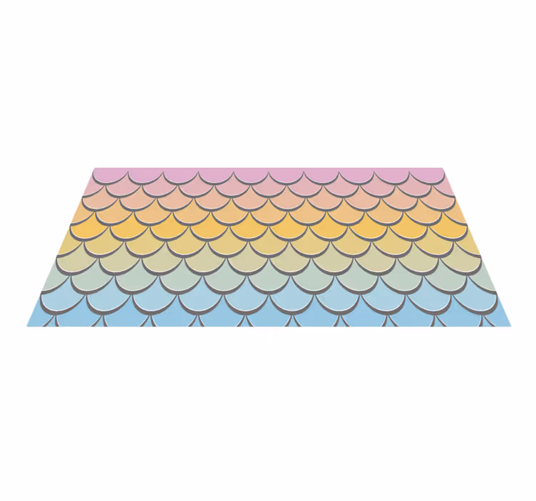 Vinyl teppich tiermuster bunte fischschuppen - TenStickers