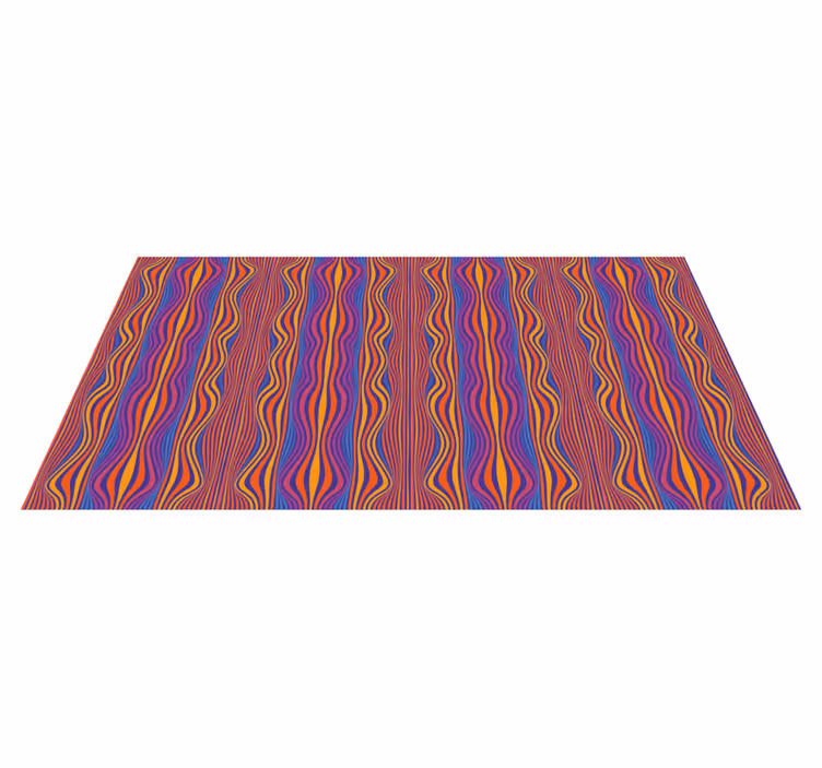 Vinyl teppich geometrisch mit lebhaften wellenlinien - TenStickers