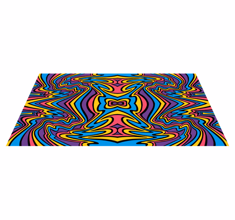 Vinyl Teppich Textur psychedelisches wirbelmuster - TenStickers