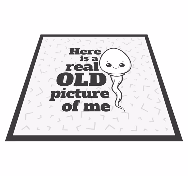 Vinyl Teppich Text sperma echtes altes bild - TenStickers