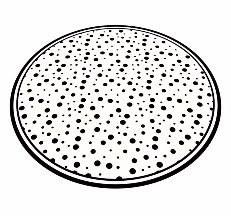 Vinyl Teppich minimalistisch schwarze tupfen - TenStickers