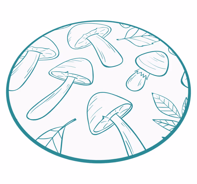 Vinyl Teppich Natur pilzblattmotiv - TenStickers