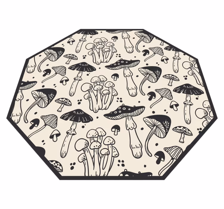 Vinyl Teppich Blumen pilzreich - TenStickers