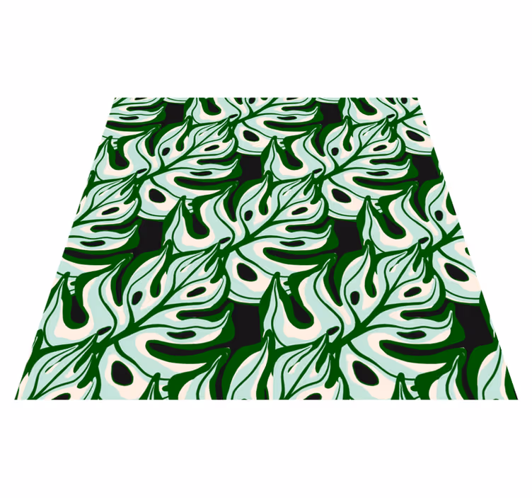 Vinyl Teppich Natur tropischer laubdruck - TenStickers
