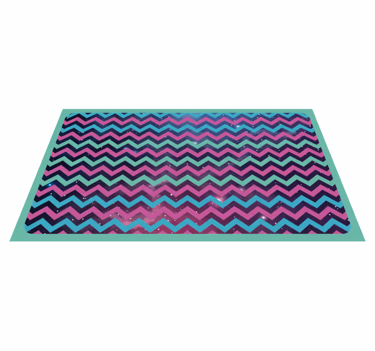 Vinyl Teppich geometrisch zickzackmuster - TenStickers