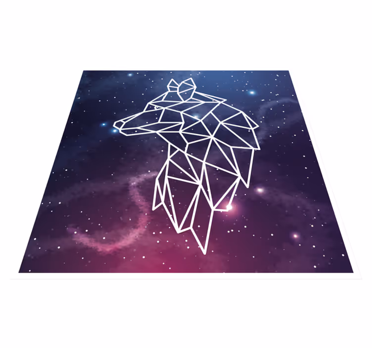 Vinyl Teppich Tiermuster geometrische bärensilhouette - TenStickers