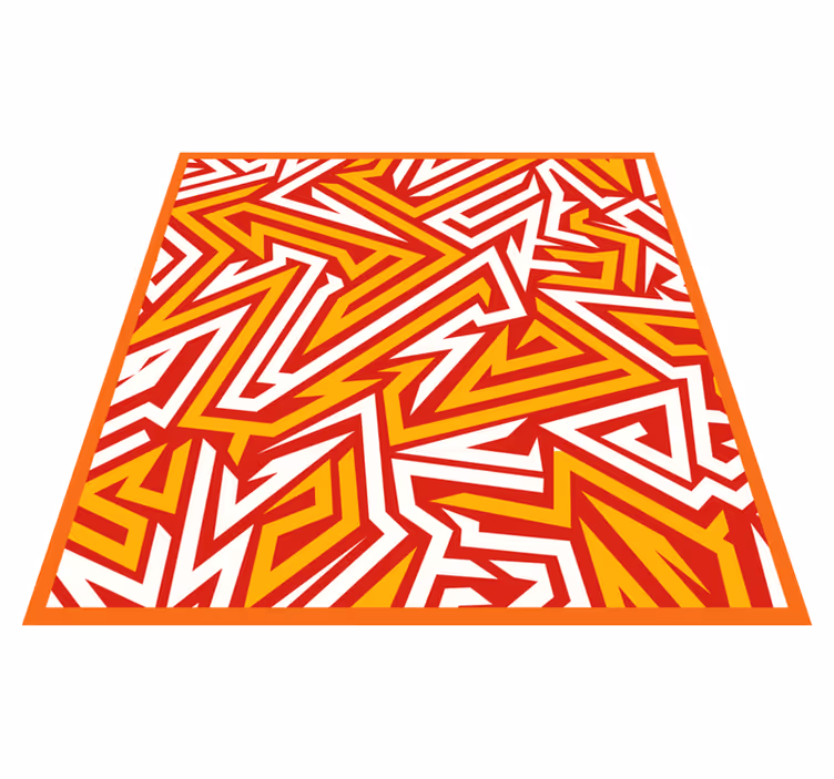 Vinyl Teppich Jugendzimmer dynamisches zickzackmuster - TenStickers