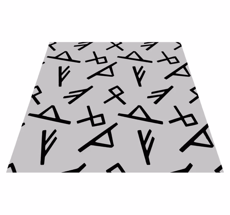 Vinyl teppich geometrisch mit stilvollen schwarzen formen - TenStickers