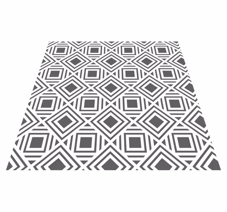 Vinyl teppich geometrisch im stylischen diamantmuster - TenStickers