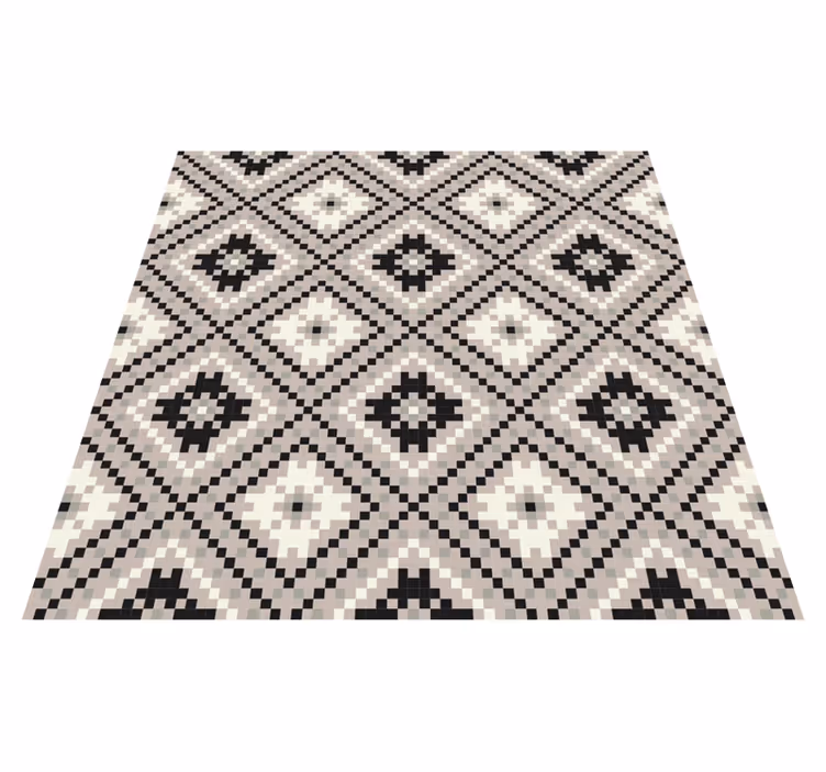 Vinyl Teppich Mosaik elegantes monochromes muster - TenStickers