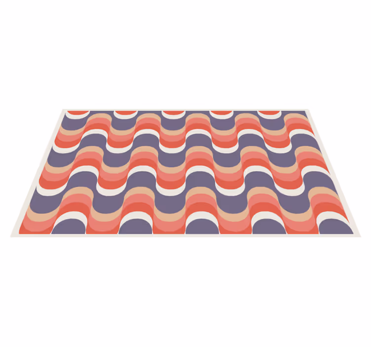 Vinyl teppich geometrisch wellenfarbpalette - TenStickers