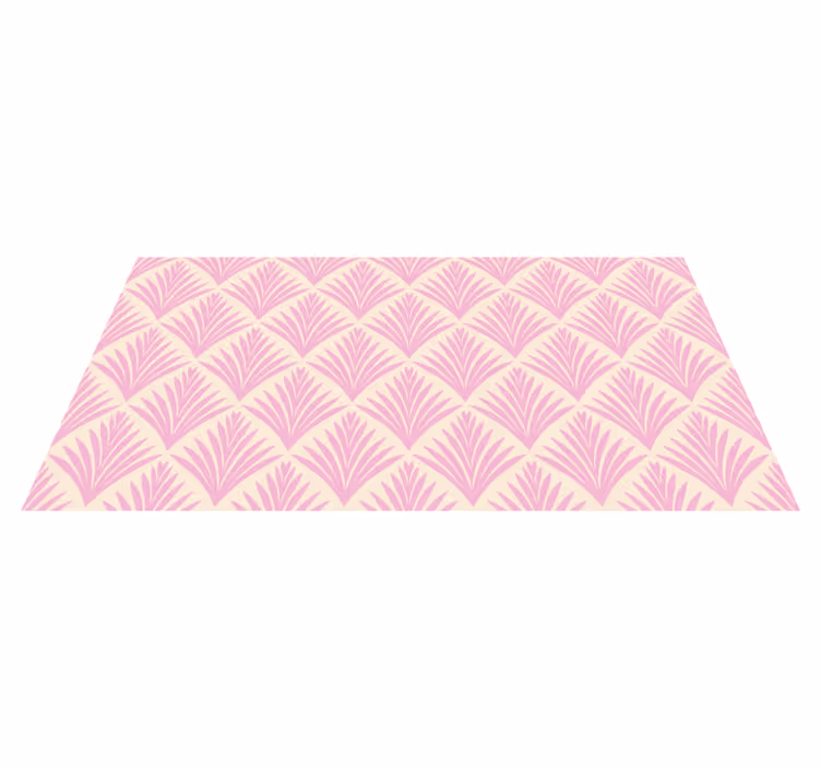 Vinyl Teppich Blumen stilvolles rosa muster - TenStickers