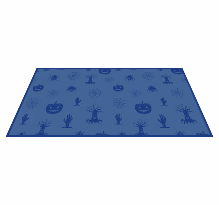 Vinyl Teppich Halloween blaues gruseliges thema - TenStickers