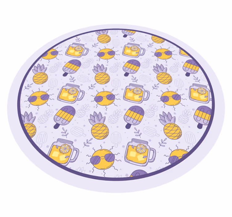 Vinyl Teppich kindlich tropischer sommerspaß - TenStickers