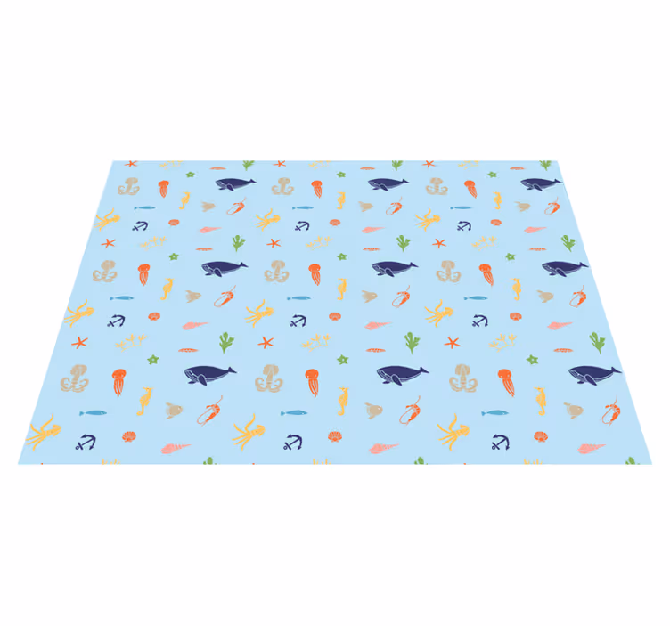 Vinyl Teppich Kinderzimmer unterwasserabenteuer - TenStickers