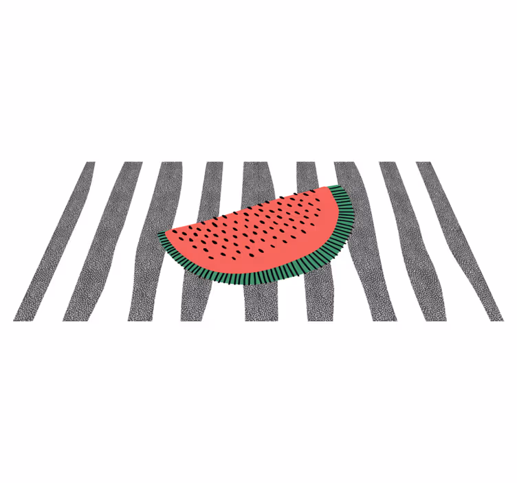 Vinyl Teppich Textur wassermelonenspalte - TenStickers