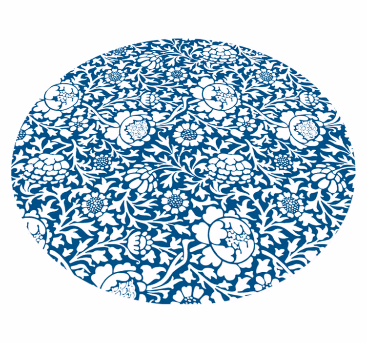Vinyl teppich blumen im floralen muster stil - TenStickers