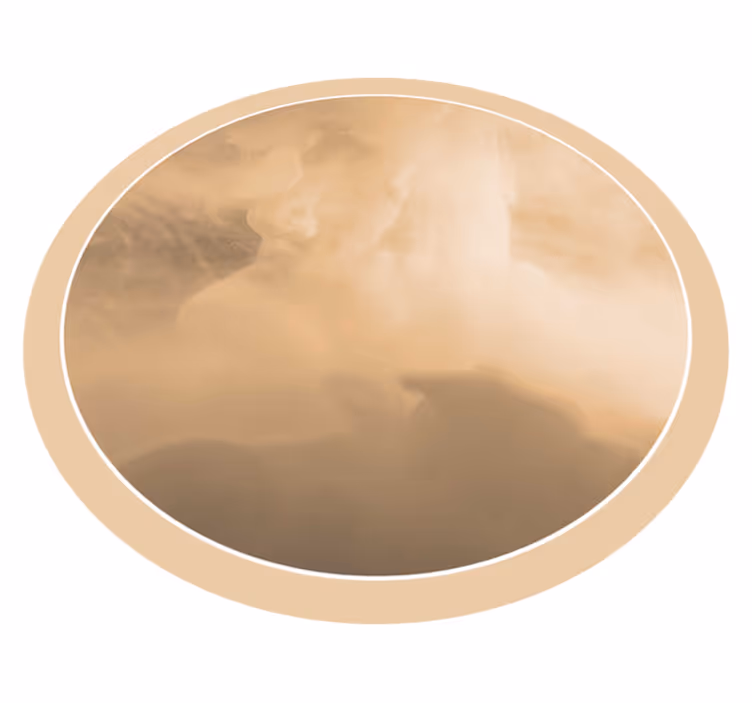 Vinyl Teppich Badezimmer weiche cremefarbene wellen - TenStickers