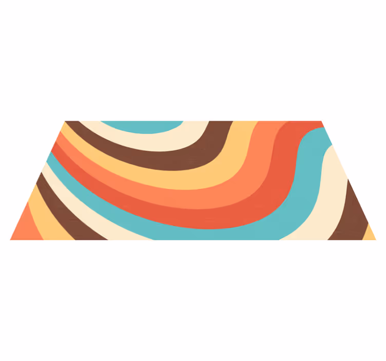 Vinyl Teppich modern retro-wellenmuster - TenStickers