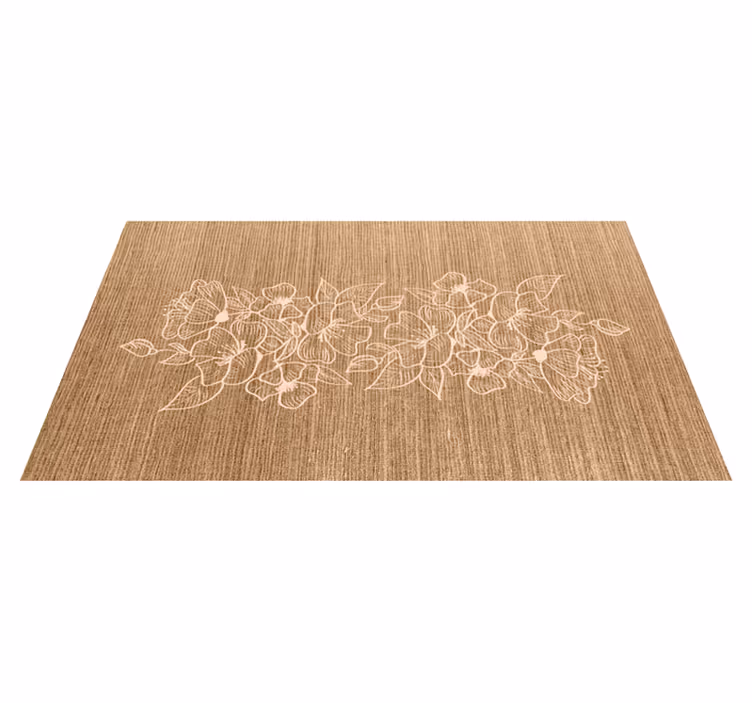 Vinyl teppich eingang mit floraler eleganz - TenStickers