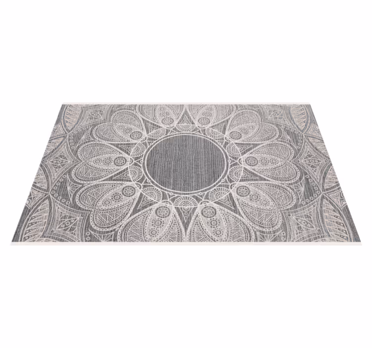 Vinyl Teppich Mandala raffiniertes rundmotiv - TenStickers