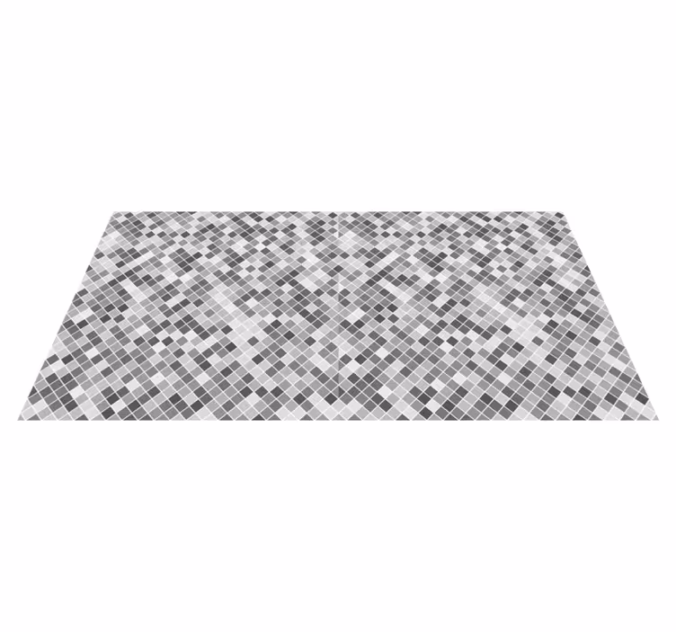 Vinyl Teppich Badezimmer graues mosaik - TenStickers