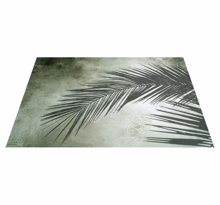 Vinyl Teppich Blumen eleganz aus palmblättern - TenStickers