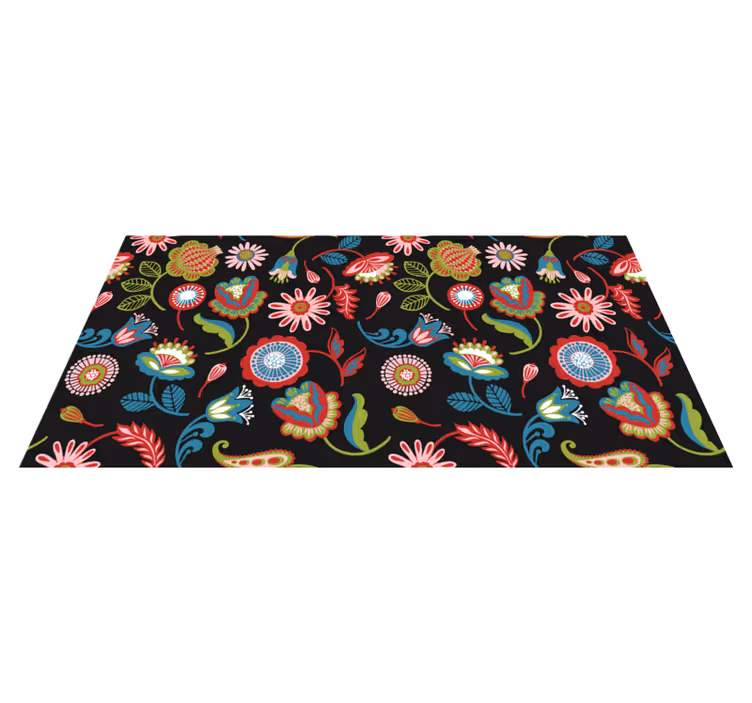 Vinyl teppich blumen lebendige blumeninspiration - TenStickers