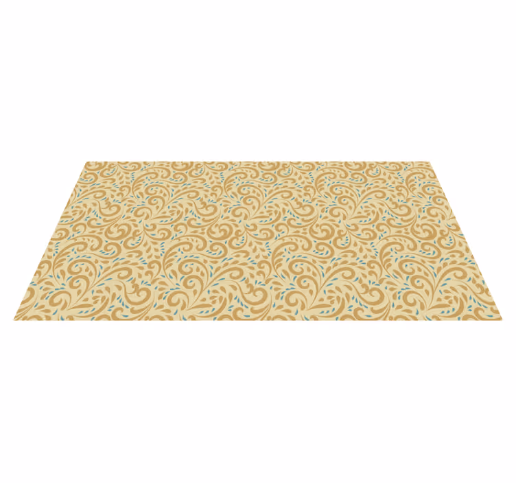 Vinyl teppich blumen botanisches wirbel-element - TenStickers