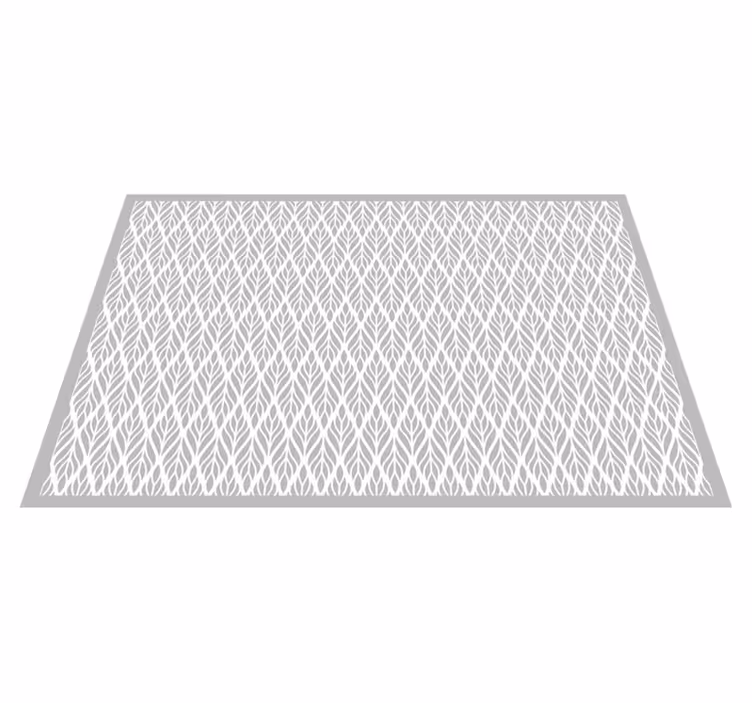 Vinyl Teppich modern graues blattmuster - TenStickers