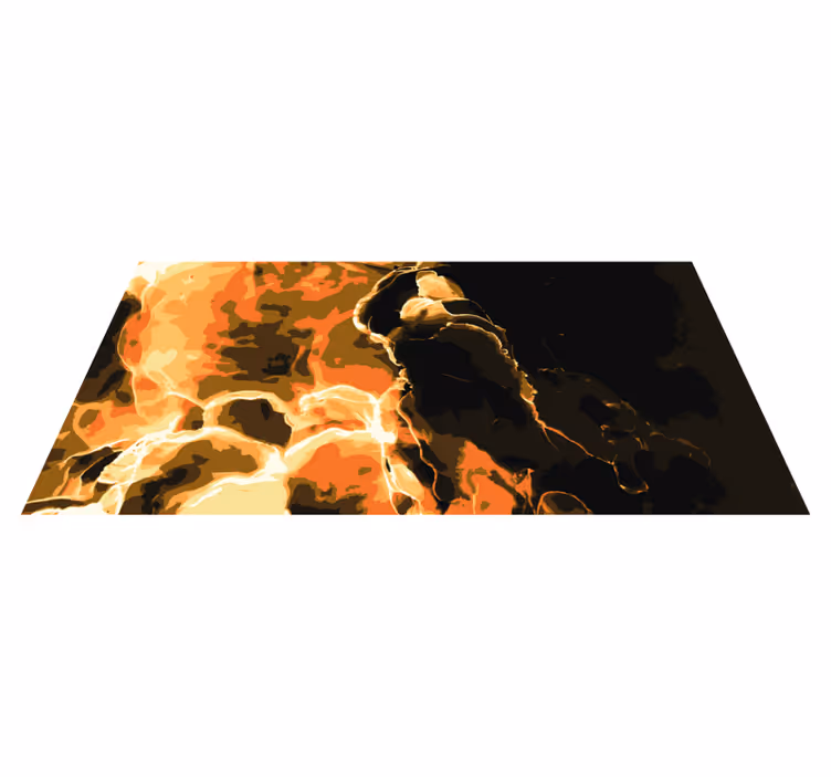 Vinyl teppich marmor mit feurigem effekt - TenStickers