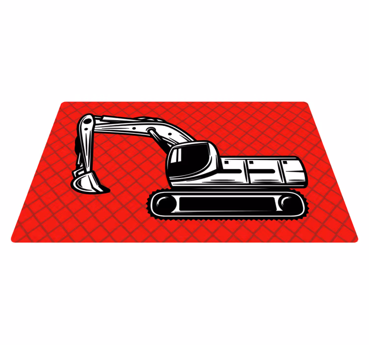 Vinyl Teppich kindlich baggerkunst - TenStickers