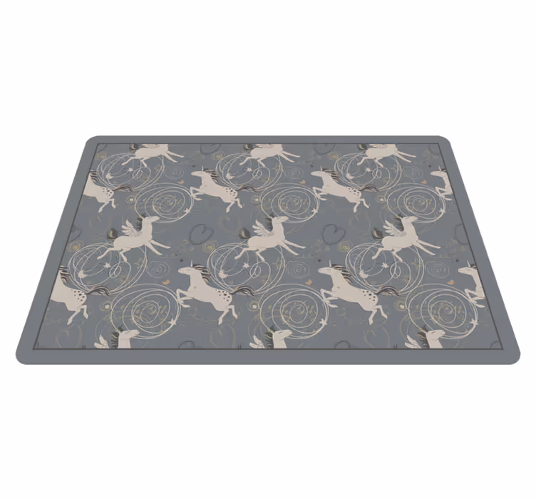 Vinyl Teppich Kinderzimmer skurriles einhorn-design - TenStickers