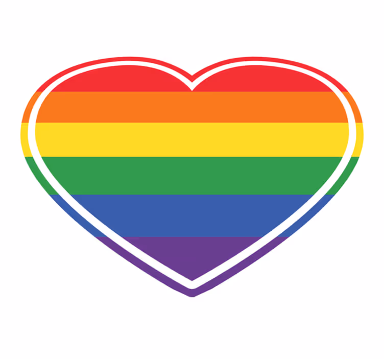 Vinyl Teppich Textur herz-regenbogen-muster - TenStickers