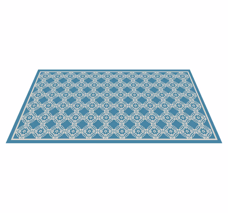 Vinyl Teppich Mosaik elegante blaue komposition - TenStickers