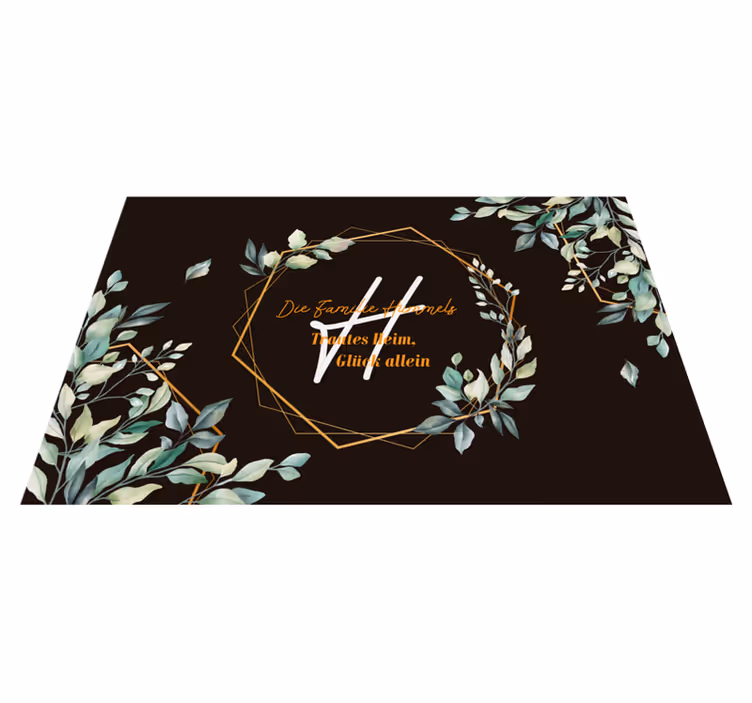 Vinyl Teppich Eingang personalisiertes familienzitat - TenStickers