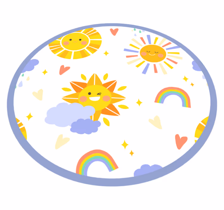 Vinyl Teppich Kinderzimmer sonniges lächeln freude - TenStickers