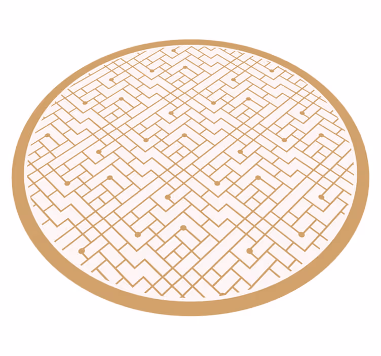 Vinyl Teppich geometrisch stilvolles goldenes element - TenStickers
