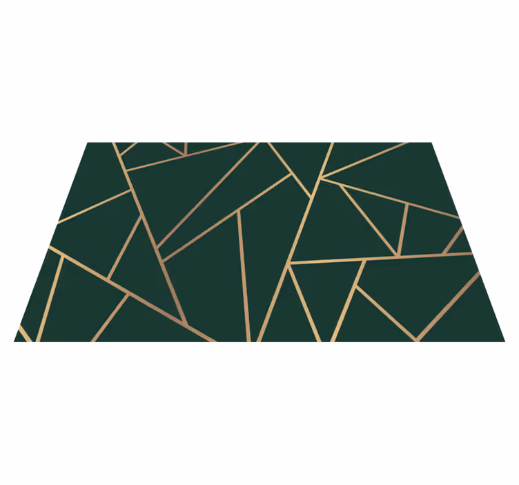 Vinyl Teppich geometrisch grüne elegante linien - TenStickers