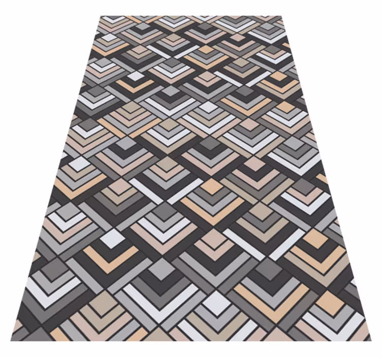 Vinyl Teppich geometrisch geschichtete chevron-formen - TenStickers