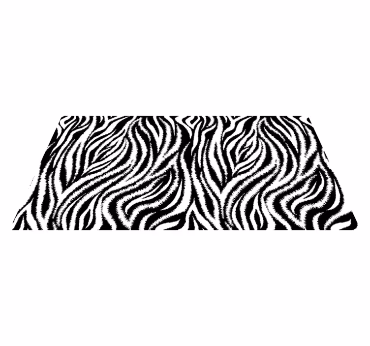 Vinyl teppich tiermuster zebra streifen design - TenStickers