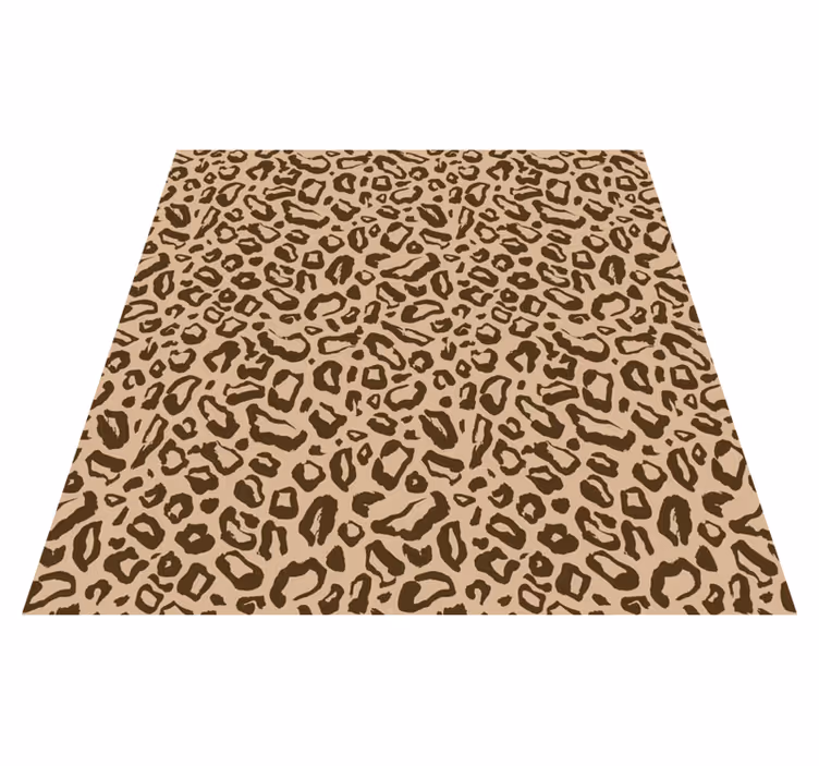 Vinyl Teppich Tiermuster brauner leopardenfleckendruck - TenStickers